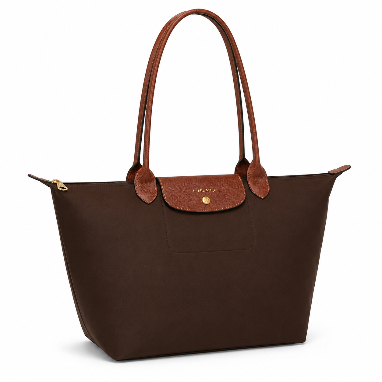 Bolso Verona en marrón, de perfil