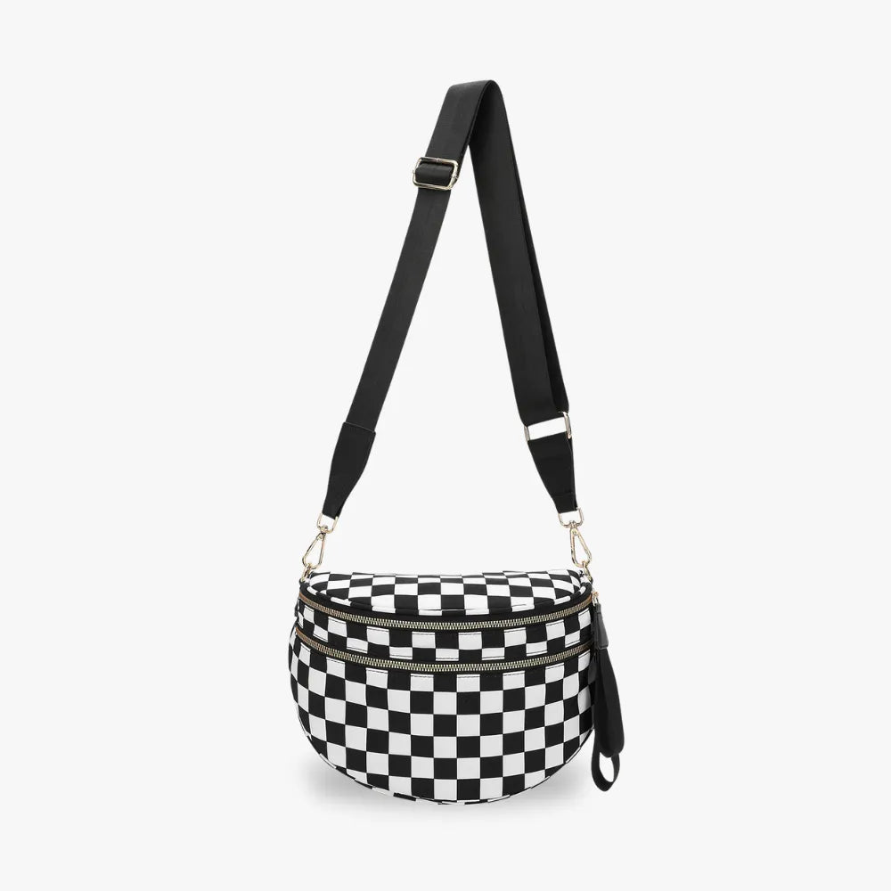 Ravenna Negro cuadros · bolso solo con la correa