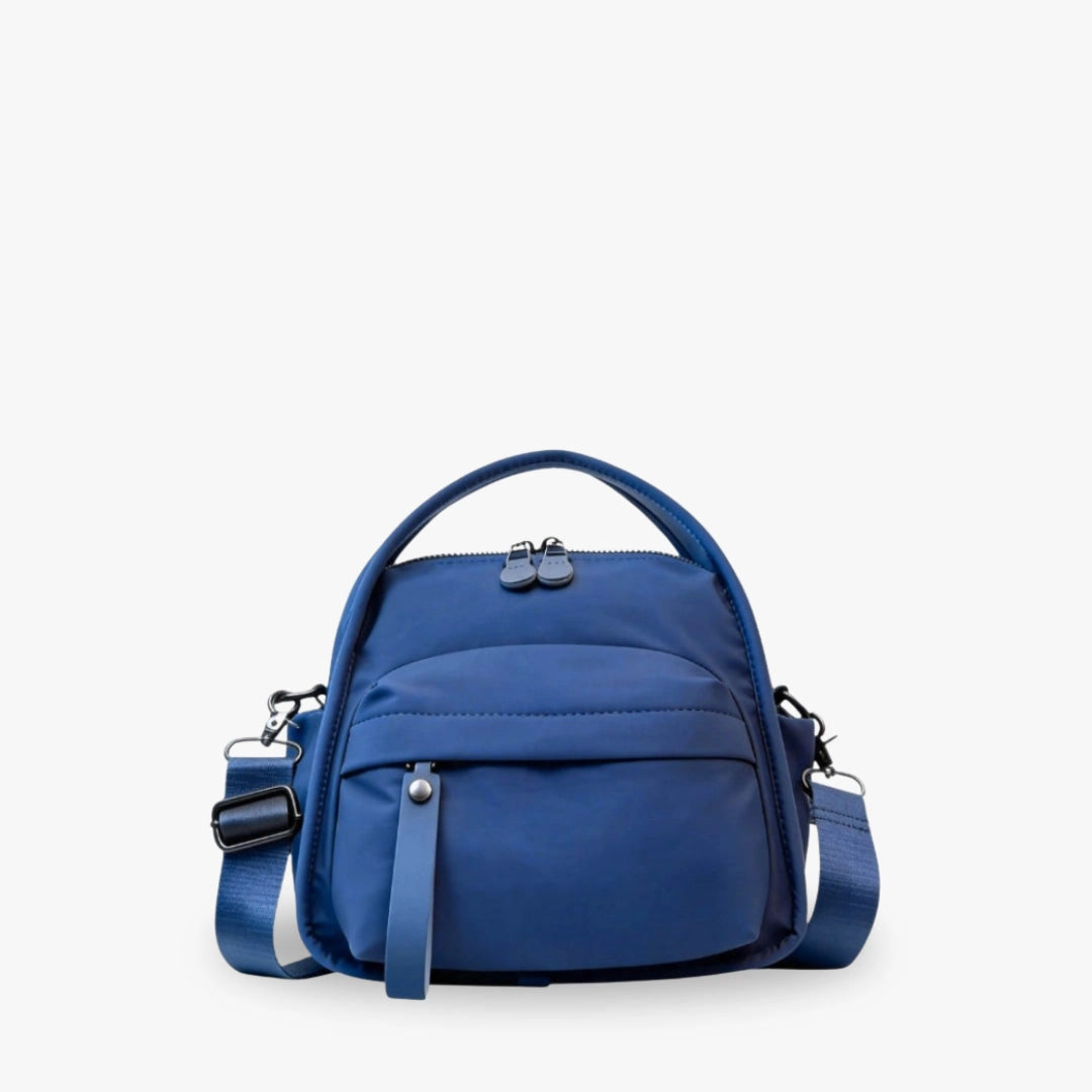 Bolso Amalfi de nailón en azul marino, vista frontal