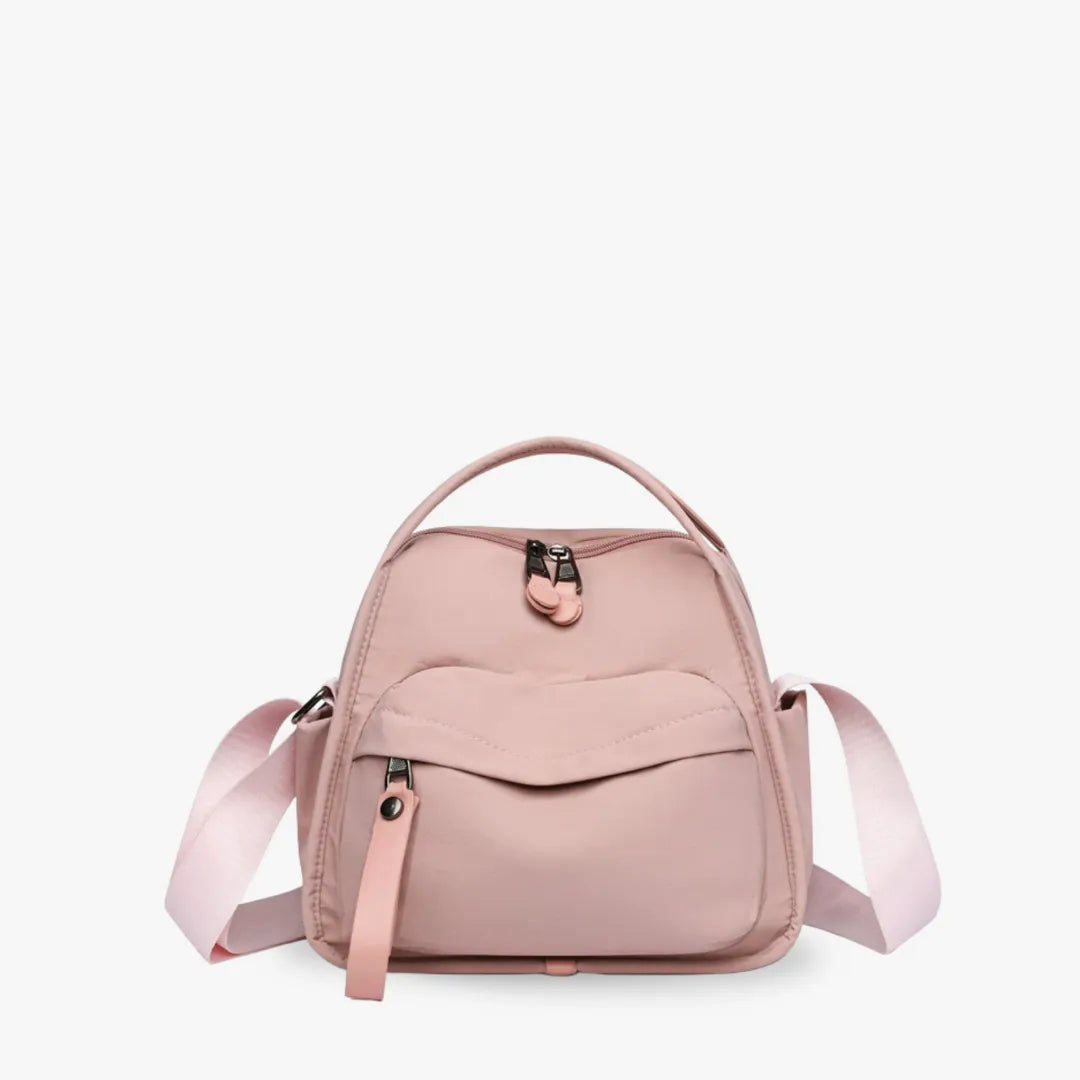Bolso Amalfi de nailón en rosa, vista frontal